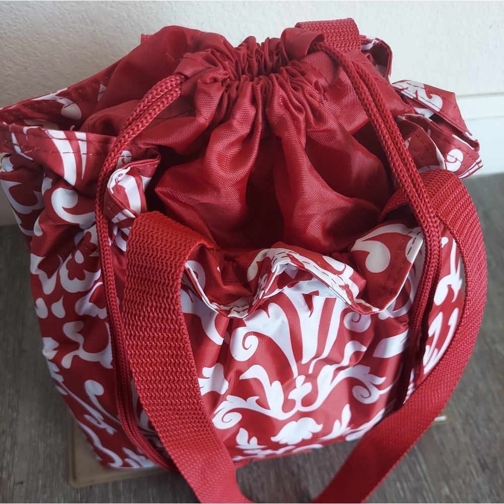 Red and White Floral Women Bag - Picture 3 of 7